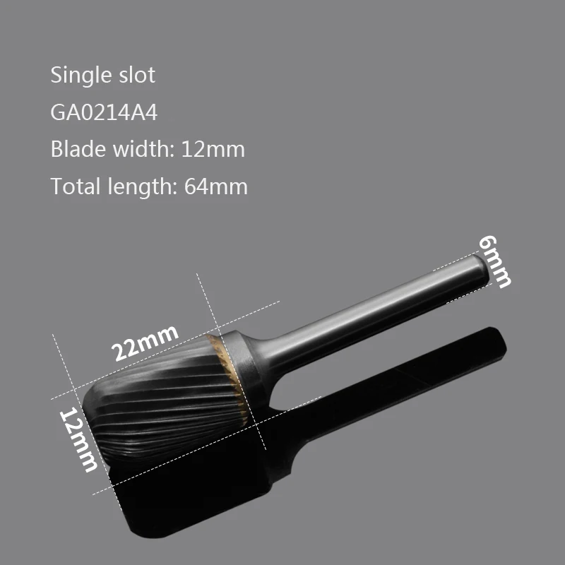 Single slot 12mm W Тип твердого сплава Вольфрамовая сталь роторная хонинговая головка фреза Набор металла Расточная головка шлифовальная стиральная машина цилиндрическая - Цвет: Single slot 12mm