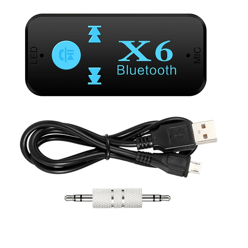 Автомобильный Bluetooth Aux адаптер X6 с поддержкой TF карты A2DP аудио стерео гарнитура