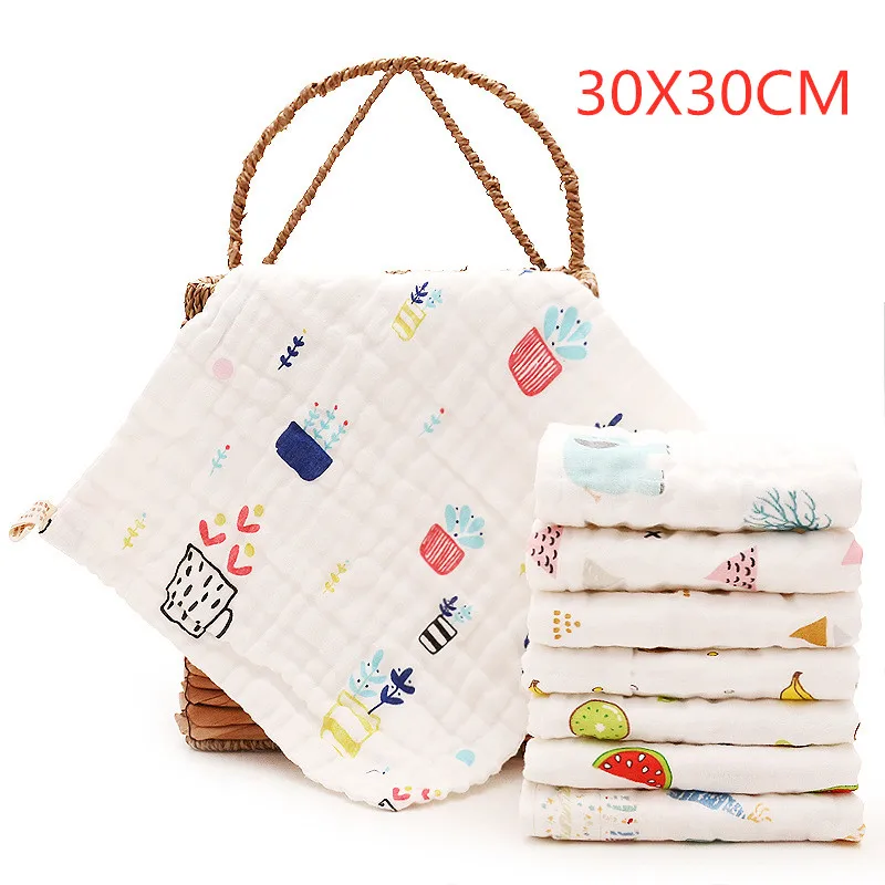 5 шт высокой плотности шестиэтажное моющее газовое слюнявчик полотенца для лица