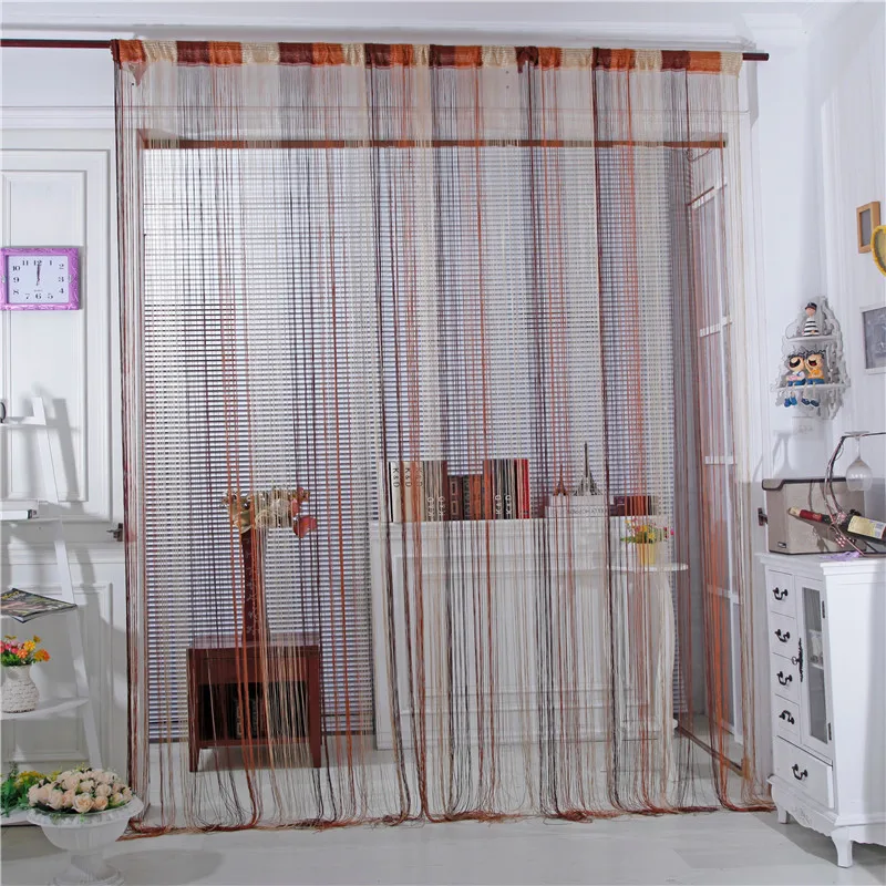 Хорошее качество многоцветные шторы ленты домашний декор дверь окно занавески