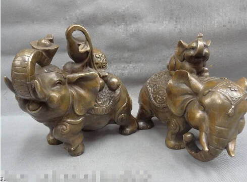 Ymying 1025 +++++++ 8 &quotкитайская Бронзовая медная Богатство YuanBao Fu Тыква слон семейная