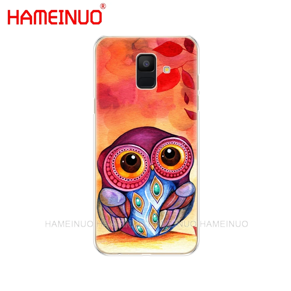 HAMEINUO Красочные Совы чехол для телефона для samsung Galaxy J4 J6 J8 A9 A7 A6 A8 плюс j7 duo - Цвет: 40141