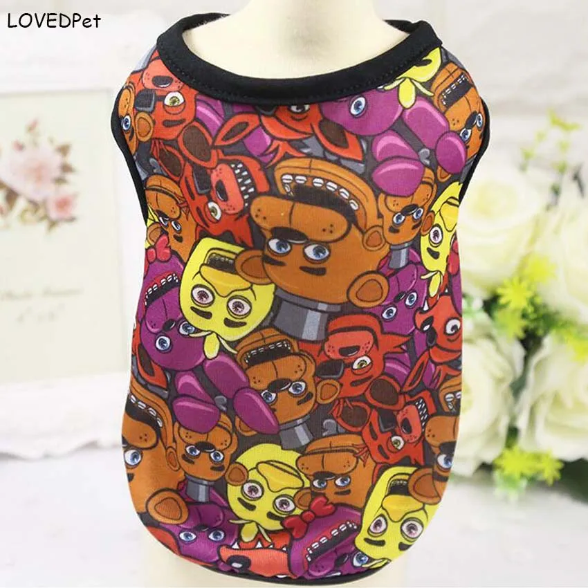 Милая Одежда для собак летняя хлопковая Футболка с изображением щенка Майки кота