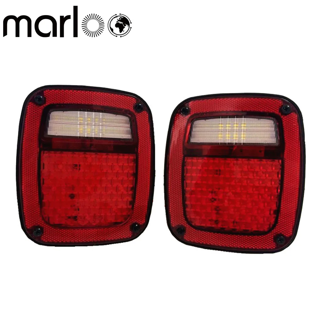 Светодиодные задние фары 2 шт. для 76 86 Jeep CJ7 81 CJ8 87 95 Wrangler (YJ) и 97 06 TJ LJ светодиодные в