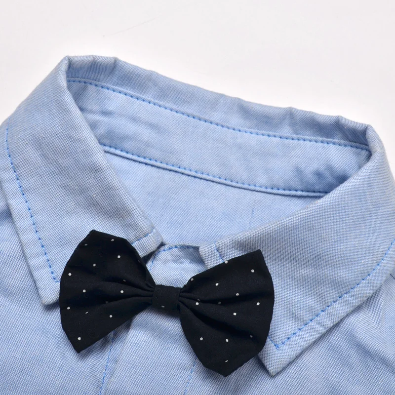 Комплекты одежды для маленьких мальчиков на весну и осень рубашка с галстуком
