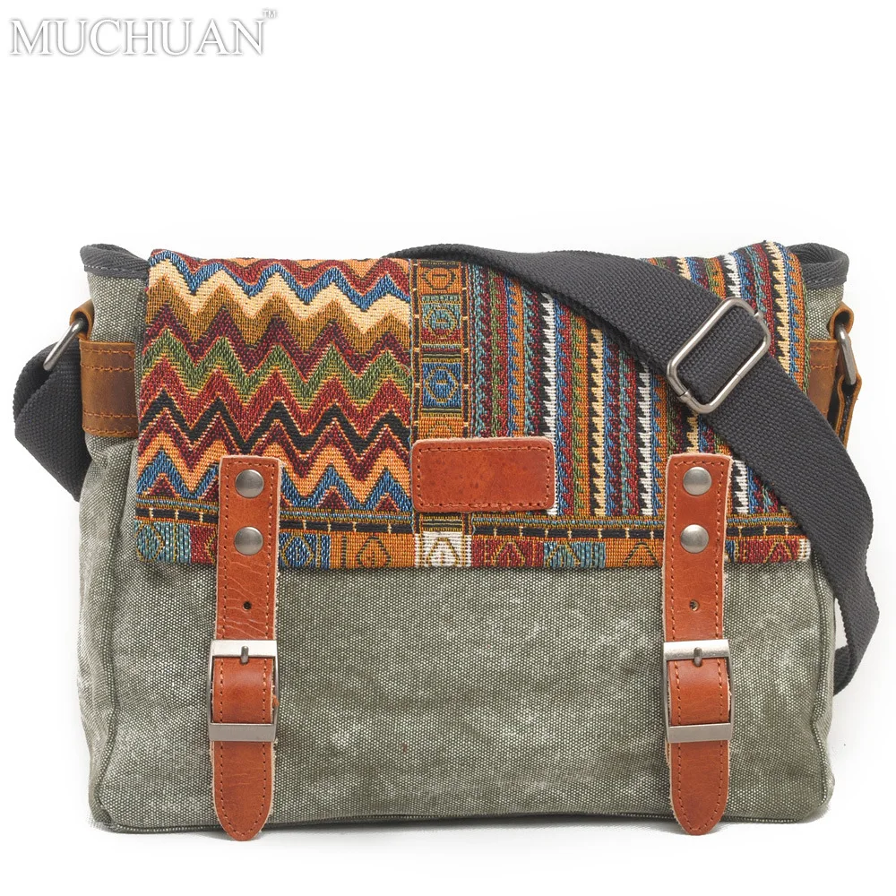 Muchuan 6007 # Новая цветная сумка через плечо в этническом стиле рюкзак для ноутбука