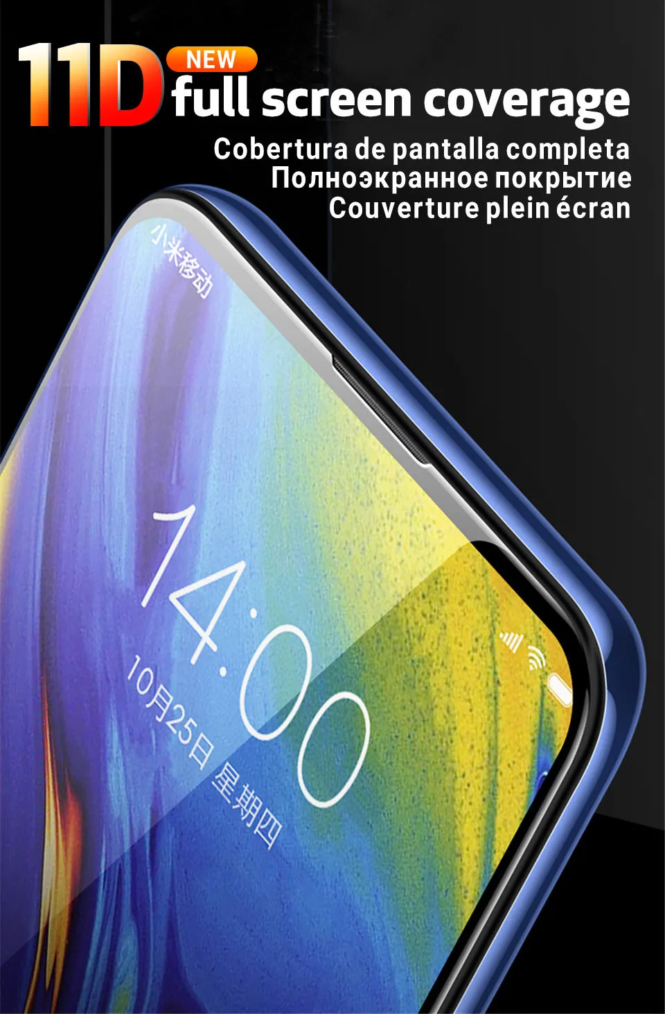 11D полное покрытие Полный Клей закаленное стекло для Xiaomi mi 9 8 Lite mi A1 A2 Lite Защитное стекло для экрана для Xiaomi mi 6X 5X стекло