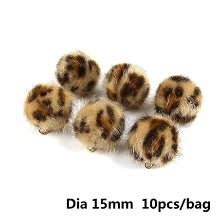 04 10pcs Стиль 7 выбор отверстие 1,5 мм 10-20 шт./пакет мех под леопарда покрытые шарики шарм для DIY ювелирных изделий - Окраска металла: 04 10pcs