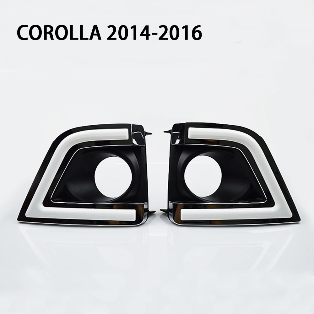 Дневные ходовые огни ECAHAYAKU для Toyota Corolla 2014 2015 2016 светодиодный 1 комплект|Фара авто