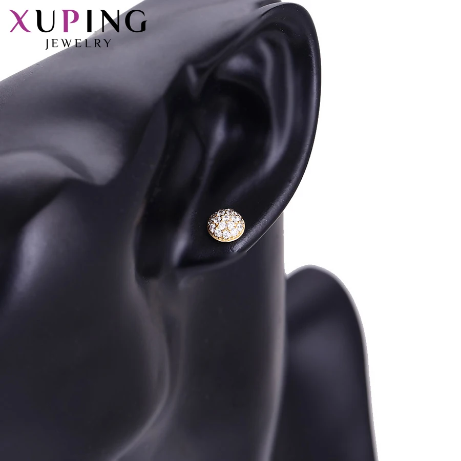 Мода Xuping Простой Круглый Серьги золотистого цвета покрытием украшения для Для