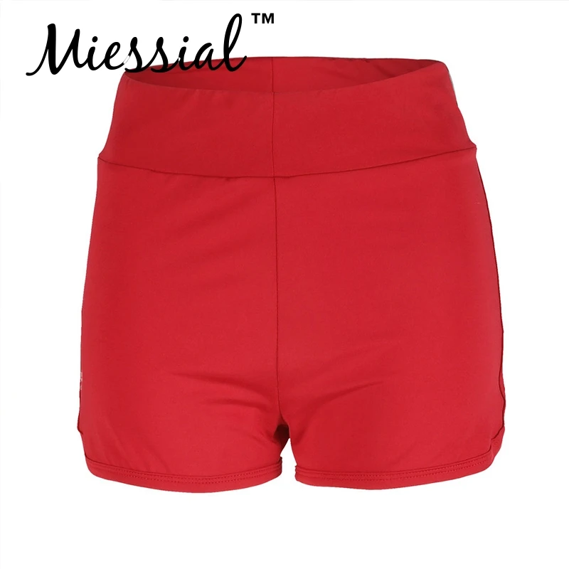 Miessial/черные короткие брюки с высокой талией женские повседневные зимние
