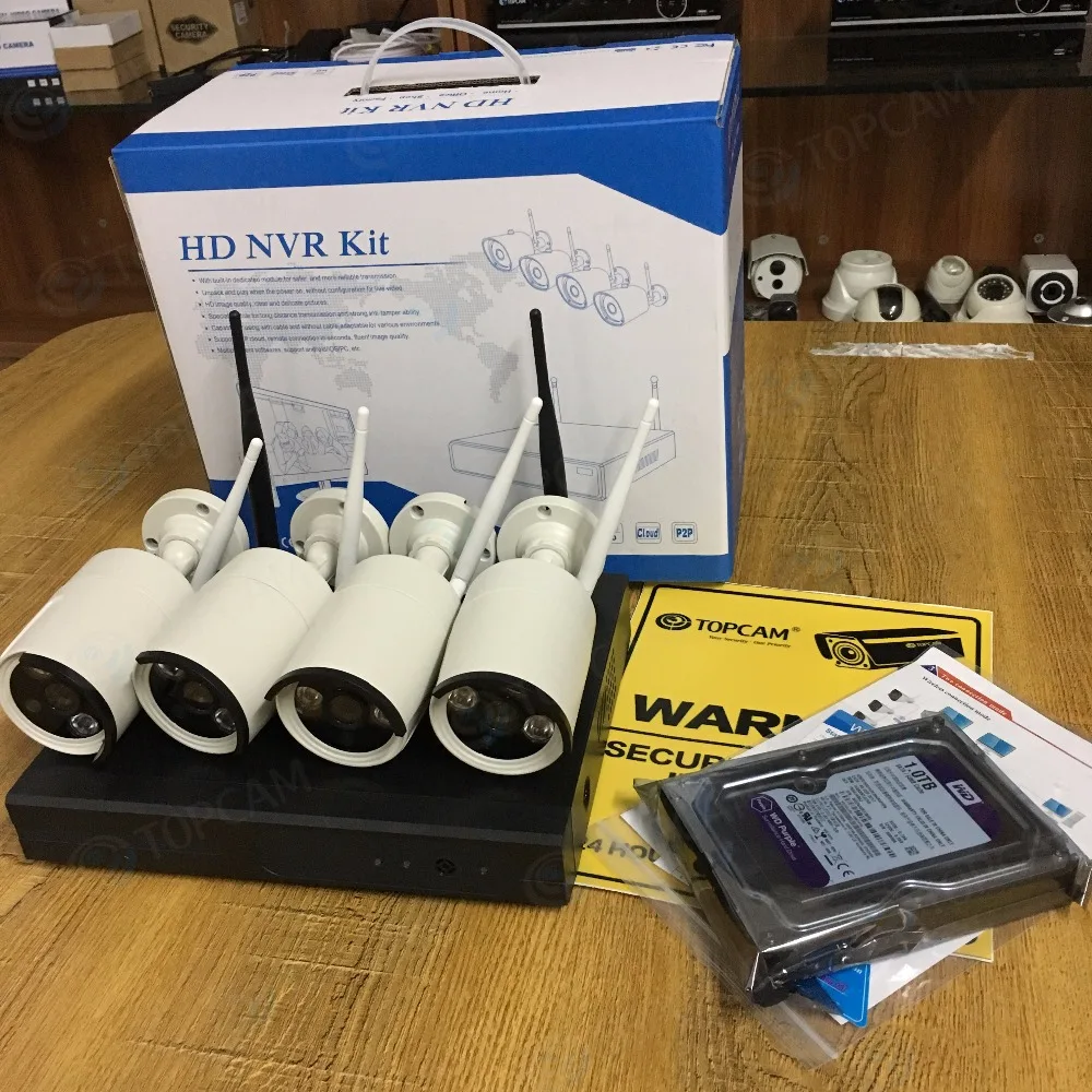 IP-камера наружного видеонаблюдения TOPCAM 4 канала 960P HD ИК ночное видение |