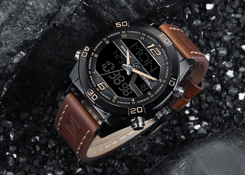 Мужские часы от бренда NAVIFORCE, мужские спортивные часы, мужские кварцевые часы, мужские повседневные военные водонепроницаемые наручные часы, relogio masculino