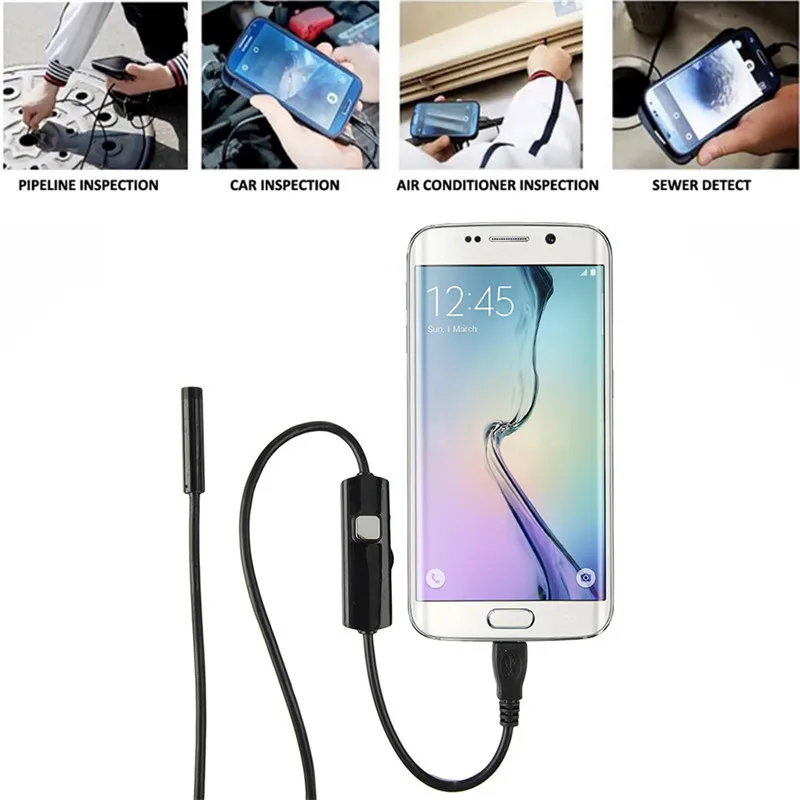 7 мм микро USB Android телефон расширение эндоскоп 6LED Мини камера для мобильного