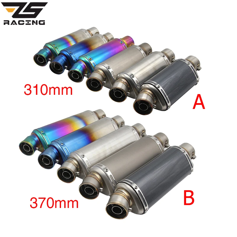 ZS Racing 38 51 мм глушитель выхлопной трубы AK без шнуровки Escape мотоцикл Выхлопная