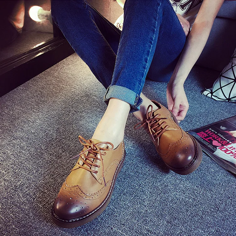 Женские модельные туфли ручной работы универсальная обувь из натуральной кожи 6