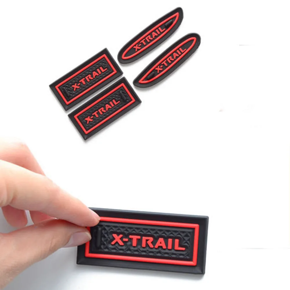 

For Nissan X-Trail Xtrail Rogue 2014 - 2016 Non-Slip Auto Interior Door Pad Cup Mat Door Gate Slot Mat Car Accessories 15Pcs