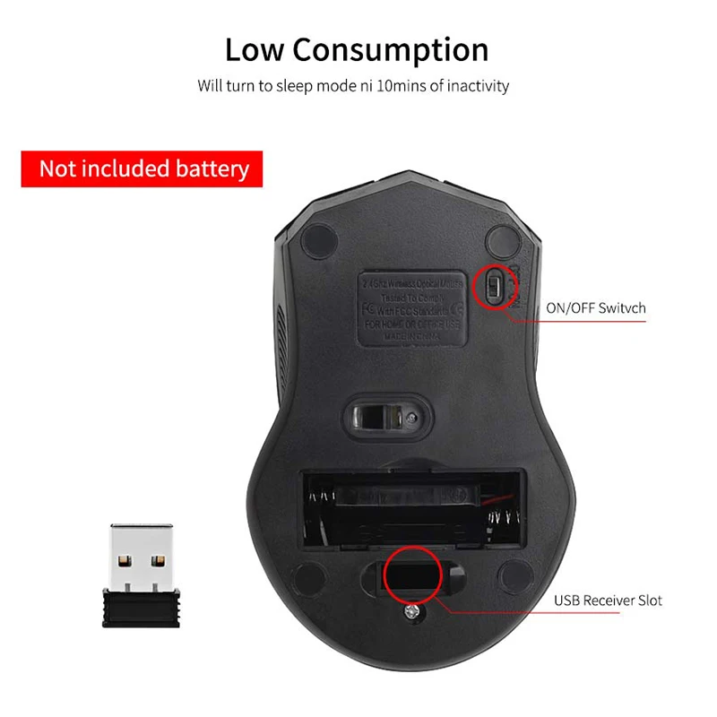 Ультратонкая оптическая беспроводная мышь 2 4 ГГц USB 0|Мыши| |