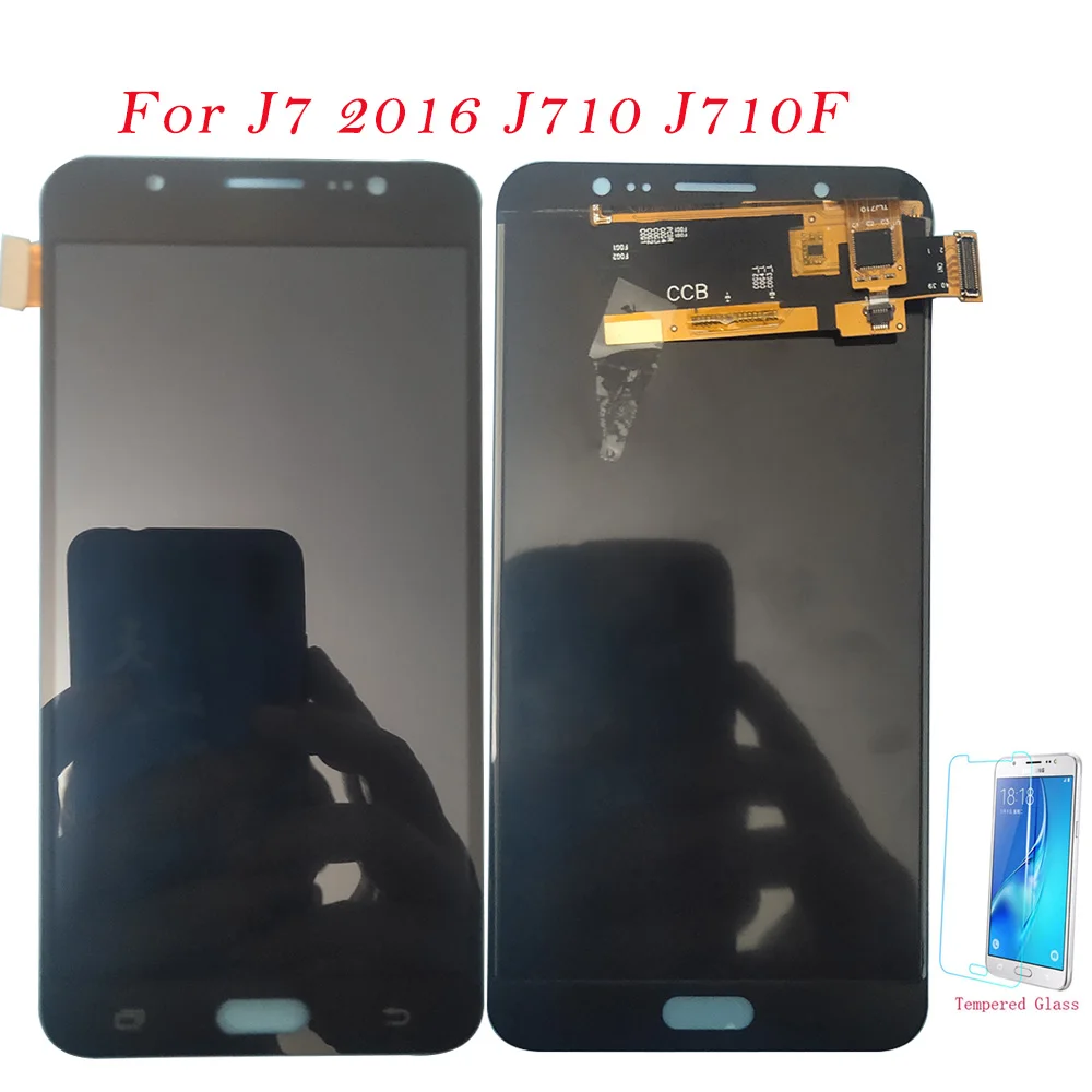 Тестовый ЖК экран для Samsung Galaxy J7 2016 J710F дигитайзер сенсорного экрана дисплей J710