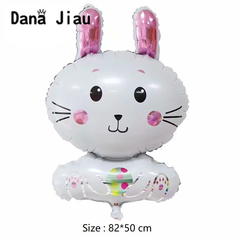 

DanaJiau New cartoon pig foil balloons pink balloon zoo theme birthday party decoration fly helium baloon cute rabbit ball