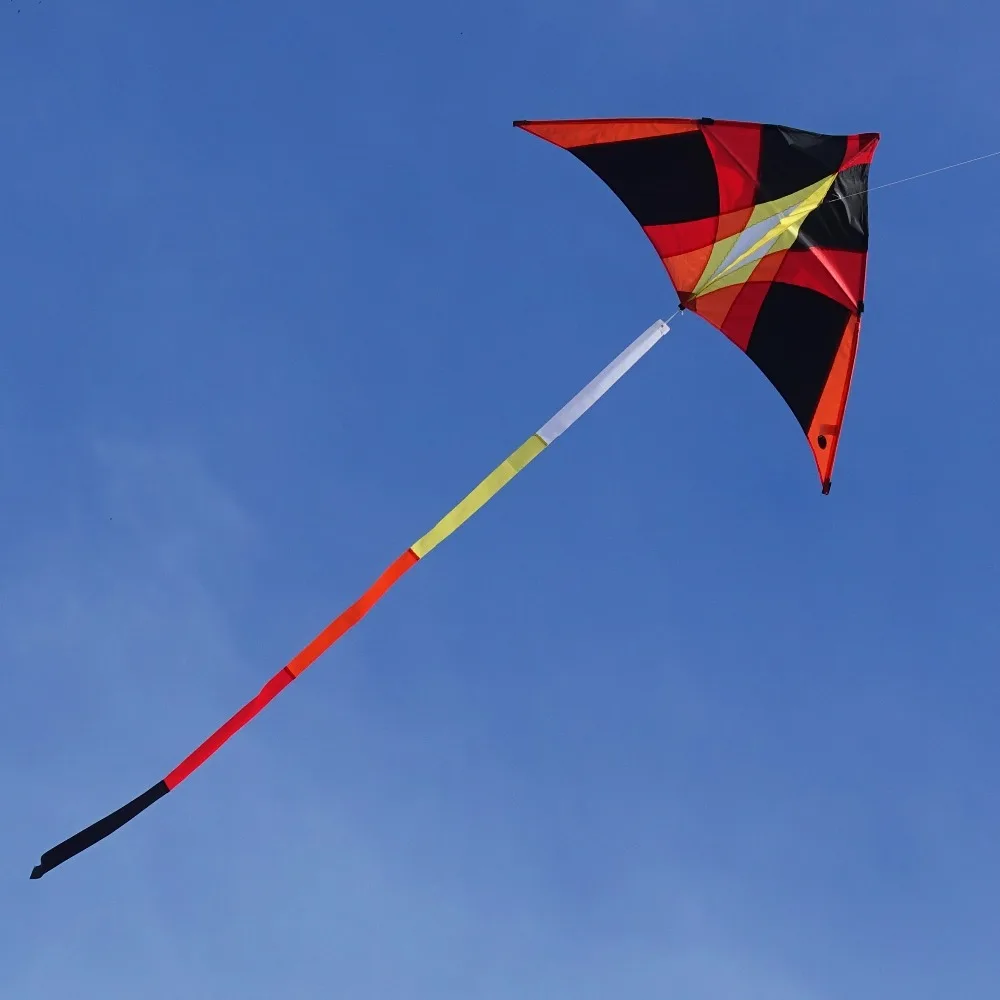 Красный жар птица одна линия Delta кайт с хвостом легко лететь для взрослых детей на