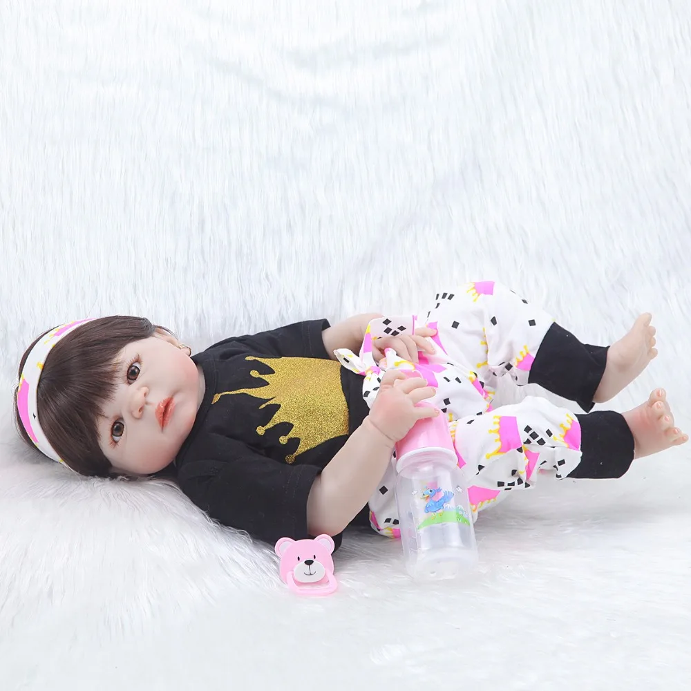 Forrsdor 22in Victoria full silicone lifelike newborn Baby with Personalized fashion clothes Bonecas Bebe Reborn dolls | Игрушки и хобби