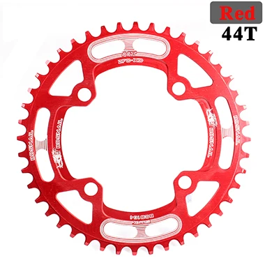 44T Red Шатунный палец для 104BCD узкая широкая цепь из колец цепь Звездочка 40 т/42/44 T/50/52 T передняя Звездочка велосипеда круг диаметра окружности болтов(один круглый Форма пластины - Цвет: 44T Red