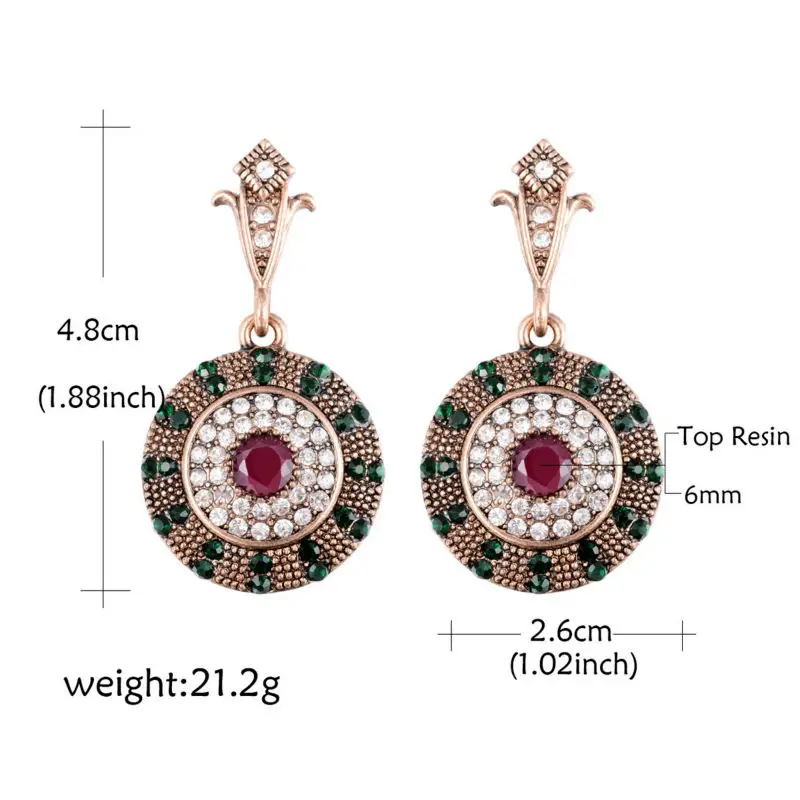 Индийские круглые Висячие серьги клипсы в стиле бохо для женщин модные большие