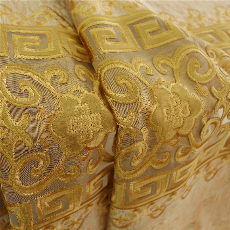 Декоративные оконные занавески бархатная ткань вышитые китайские современные