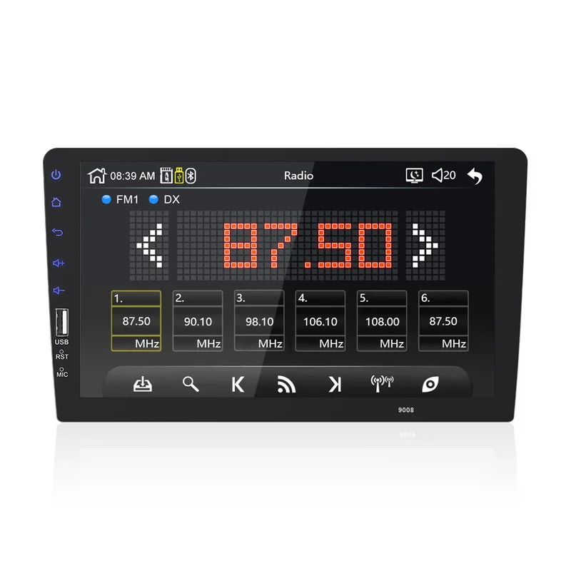 9 дюймов 1 DIN Bluetooth Зеркало Ссылка авто радио для Carplay IOS Android MP5 TF FM сенсорный экран с камерой заднего вида