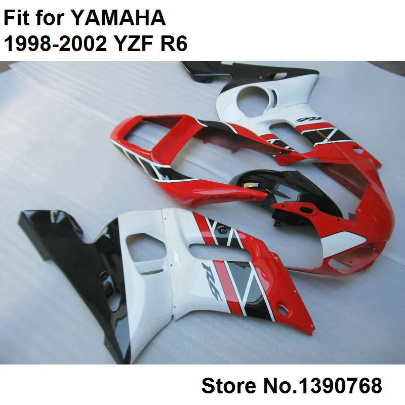 Комплект обтекателей для кузова Yamaha YZF R6 98 99 00 01 02 7 бесплатных подарков красные