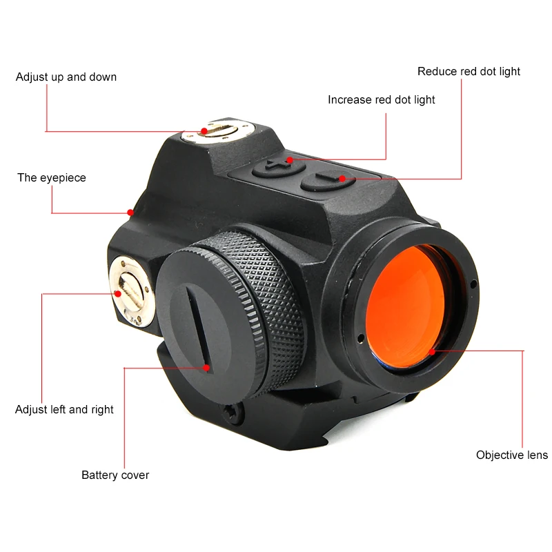 1x20 Красный точка зрения с Ak 47 Reflex Sight Recoil для охоты