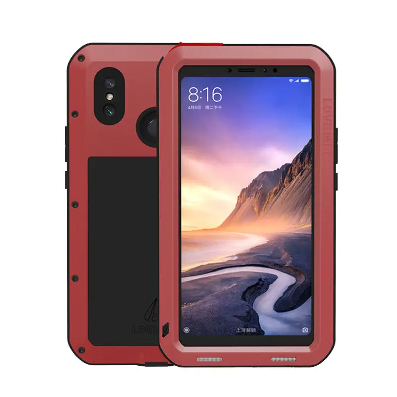 Чехол с полным покрытием 360 градусов для Xiaomi Mi Max 3 металлический бронированный