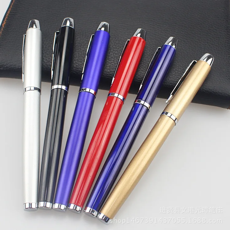 

100pcs/set Metal Gift Roller Pen Black Ink 0.5mm Elegant Metal Gel Pen Ink Pen PStudent Office Stationery Gift Set School Supply