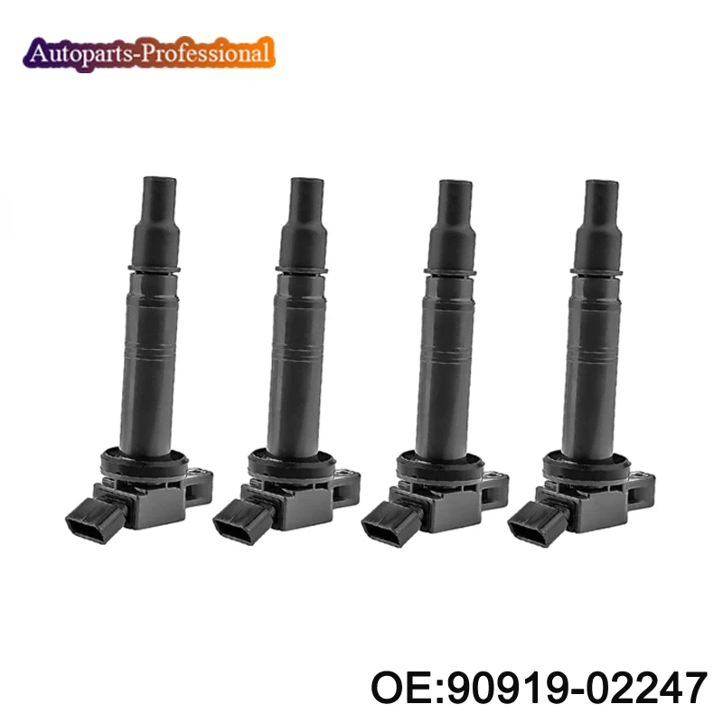 

4 PCS 90919-02247 90919-A2001 Ignition Coil For Toyota Avensis Camry Land Cruiser Prado Rav4 2.0 2.4 90919-02248/ 90919-C2002