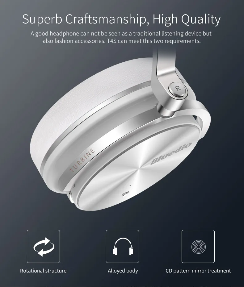 Bluedio T4S Bluetooth наушники с микрофоном беспроводной гарнитуры Bluetooth для iPhone Samsung Xiaomi наушников