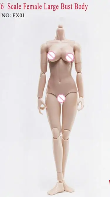 large bust Pale 1/6 шкала, гибкая фигурка, женское тело, 1/6, шкала, женское тело, средний большой бюст, кожа, загар, бледный цвет, 12 дюймов, фигурка игрушки, модель - Цвет: large bust Pale