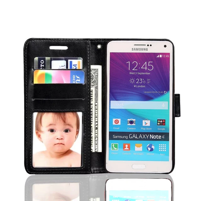 Note4 для Samsung Galaxy Note 4 N9100 чехол Чехлы с отделениями карточек и функцией подставки