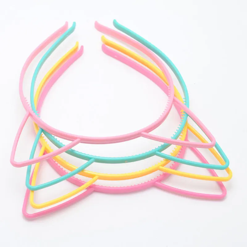 4 шт./лот прелестные модные туфли Кот уха Hairbands Для женщин девушек Зубы волос Группа Головные уборы оголовье аксессуары для волос - Цвет: Pink blue  HP Yellow