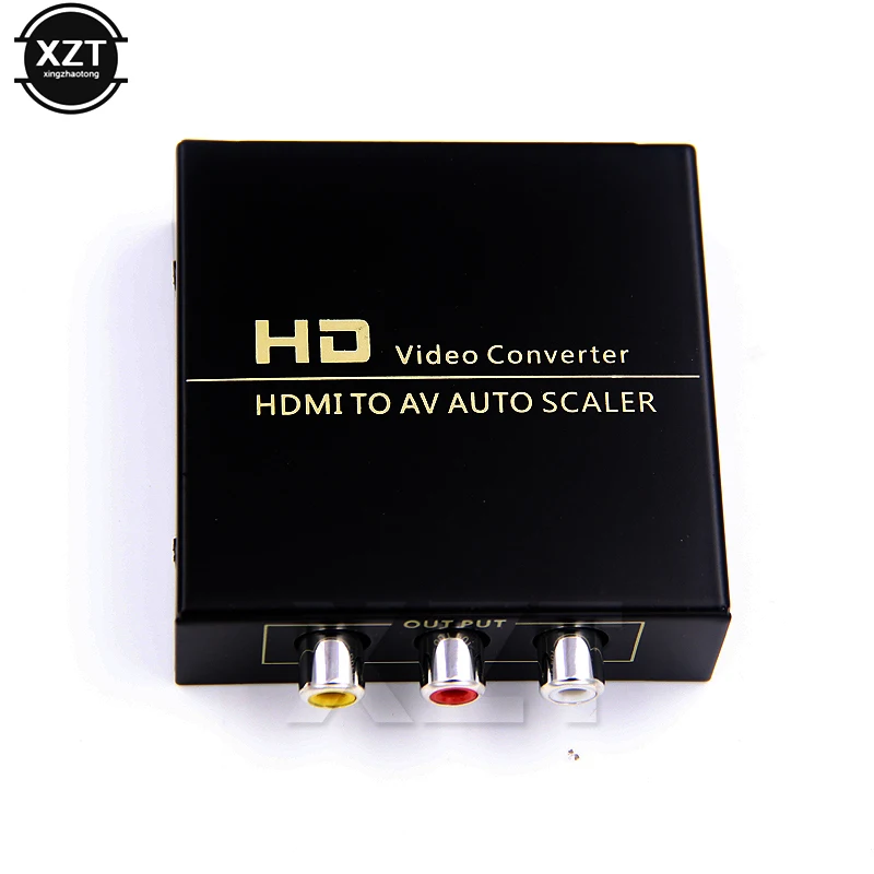 HDMI-Compatible to AV Converter RCA CVBS L/R Video Adapter 1080P Switch Support NTSC PAL EU US Power Adpater for TV Box | Электроника