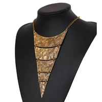 lzhlq steampunk geometric triangle choker statement necklace women 2 colors zinc necklaces pendants trendy collares collier