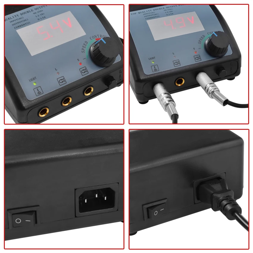 Блок питания для тату перманентного макияжа Профессиональный ЖК дисплей с