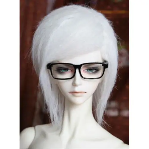 [Wamami] модный белый парик средней длины из шерсти для волос 1/4 MSD DOD DZ BJD Dollfie 7-8" |