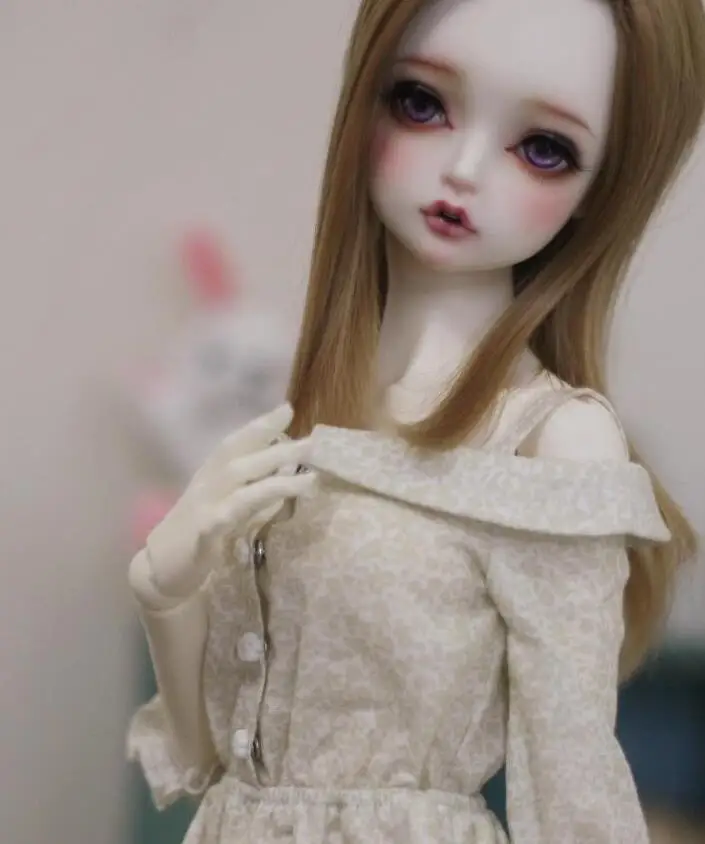Новинка 1/3, SD DD BJD, умная кукольная одежда, милый серовато-белый/светильник, желтый/темно-синий, платье на тонких лямках/юбка