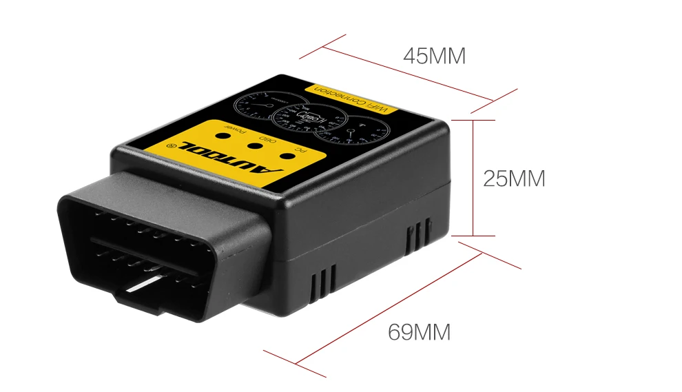 AUTOOL A1 V1.5 OBD сканер A1 с Bluetooth wifi поддерживает все протоколы OBDII лучше, чем Супер Мини ELM327 OBD2 диагностический инструмент