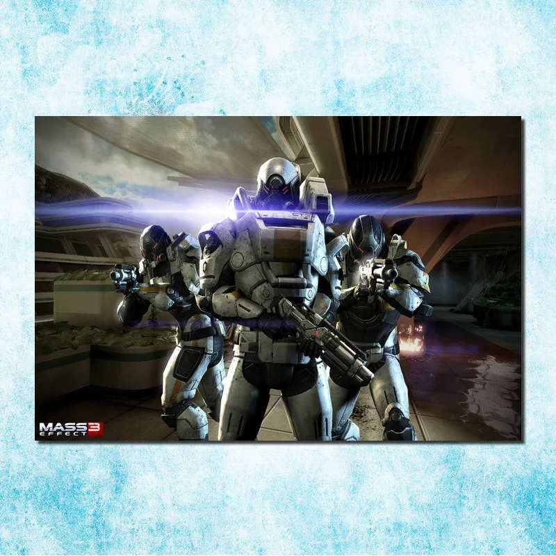Mass Effect 2 3 4 горячей съемки действие игры Art Шелковый Холст плакат 13x20 24x36 дюймов картинки для гостиной Декор(больше)-4 - Цвет: click