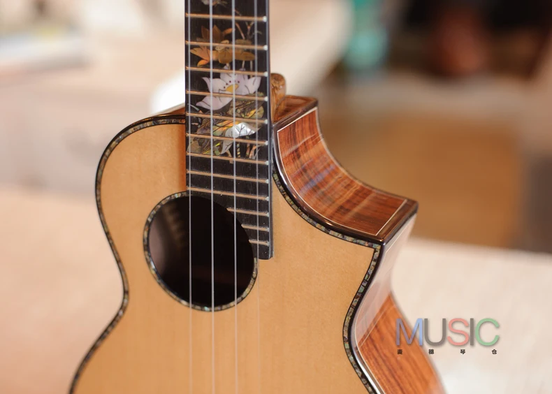 KAWENA KT-02CA full solid wood handmade ukulele with free bag tenor ukuleles | Спорт и развлечения