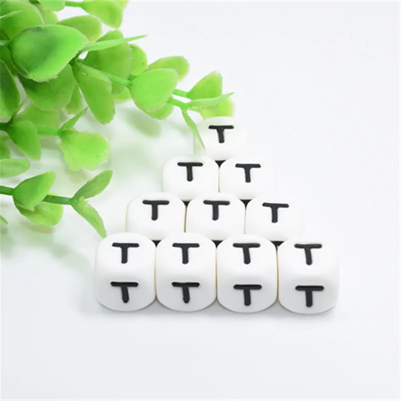 10 PCS Letter T Silicone Teething Beads BPA Free Food Grade English For DIY Name Necklace Nursing Gift | Украшения и аксессуары