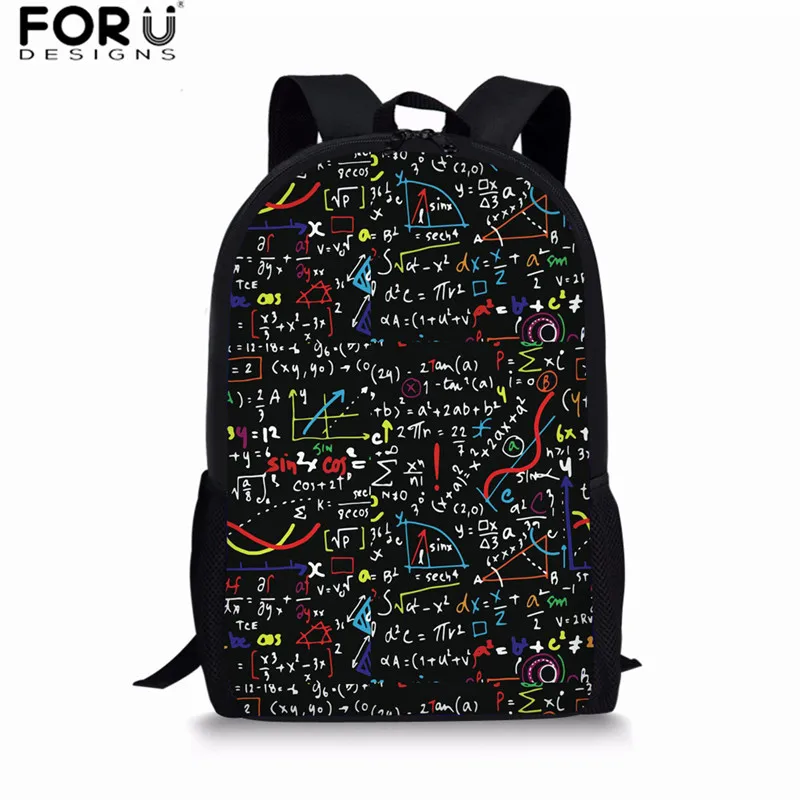 Z2473C FORUDESIGNS/рюкзак с принтом формулы математики для девочек и мальчиков, школьная сумка, набор детских рюкзаков с геометрическим узором, школьная сумка для детей - Цвет: Z2473C