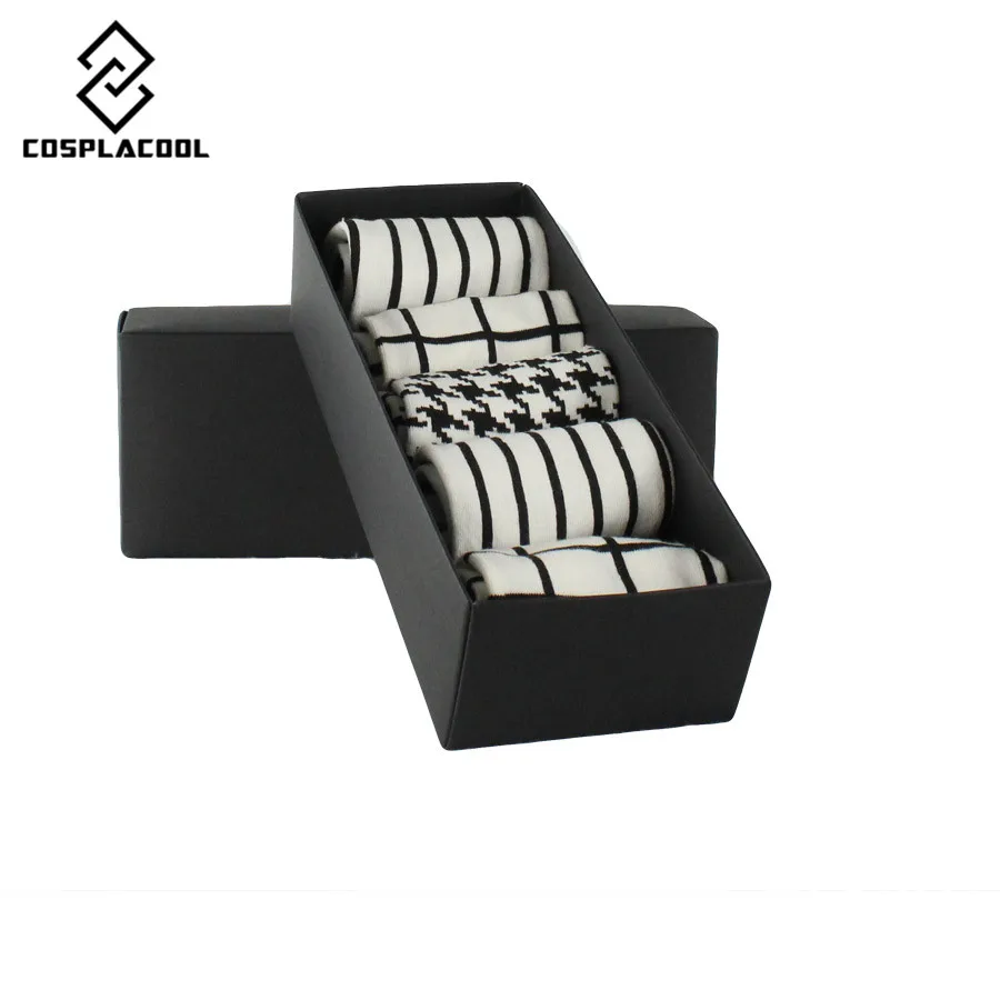 [COSPLACOOL] 3 парт/Лот Новые модные белые и черные женские носки новинка полосатые